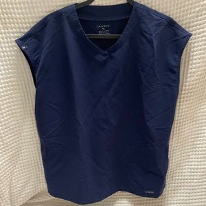 Jaanuu XS navy scrub cap sleeve top